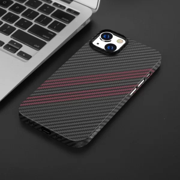 Husa Hoco Cave Slim Kevlar Apple iPhone 14 [Black-Red]